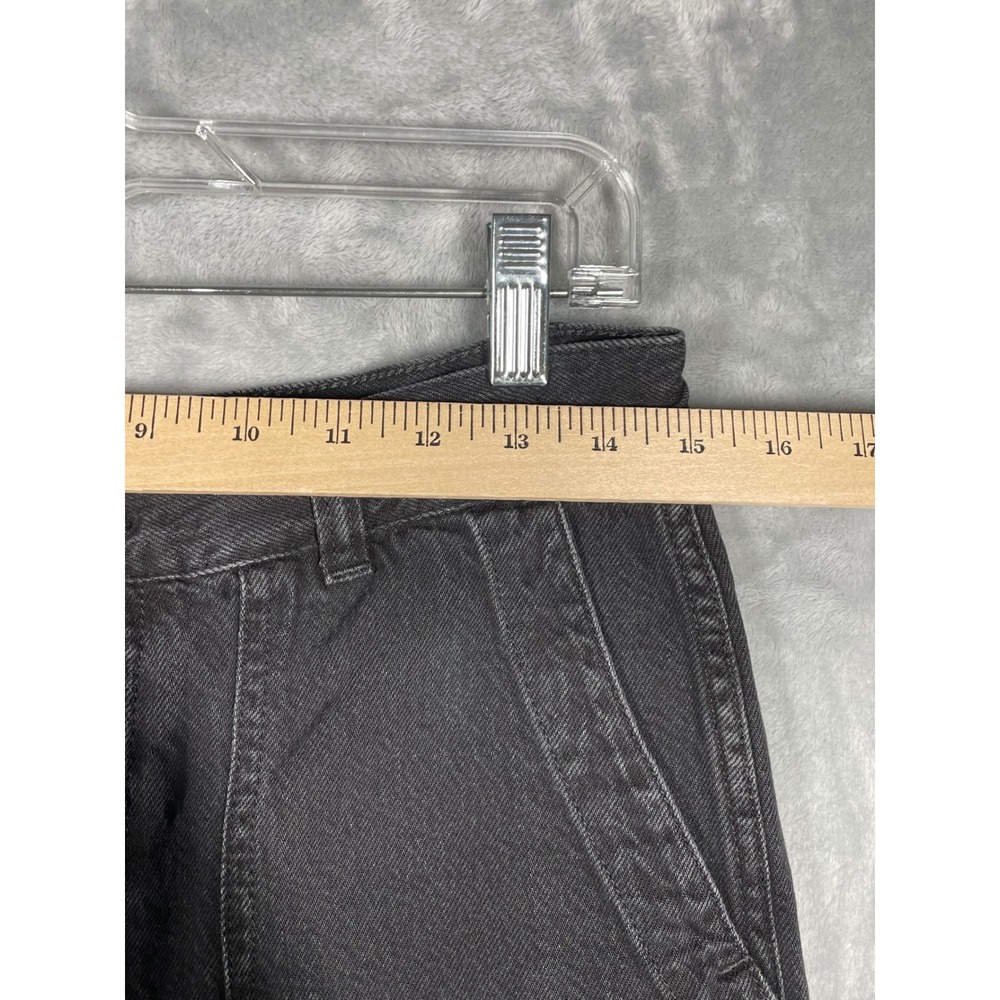 Madewell Low-Slung Baggy Jeans Washed Black Wide Leg Button Fly Size 27 - Picture 9 of 11